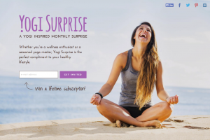 The Yogi Surprise pre-launch page. 